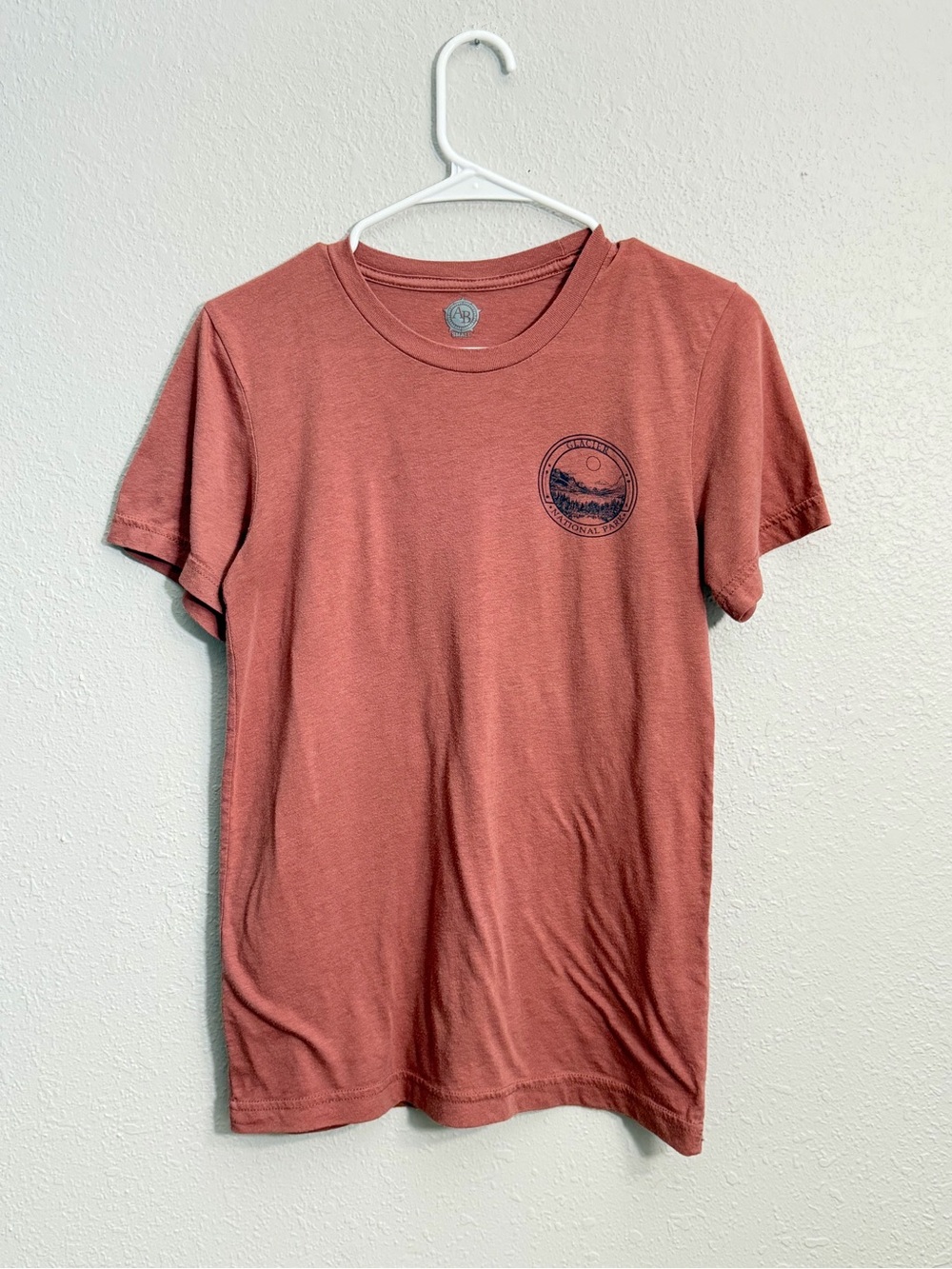 Women's Short Sleeve Tee in Dusty Rose Glacier National Park